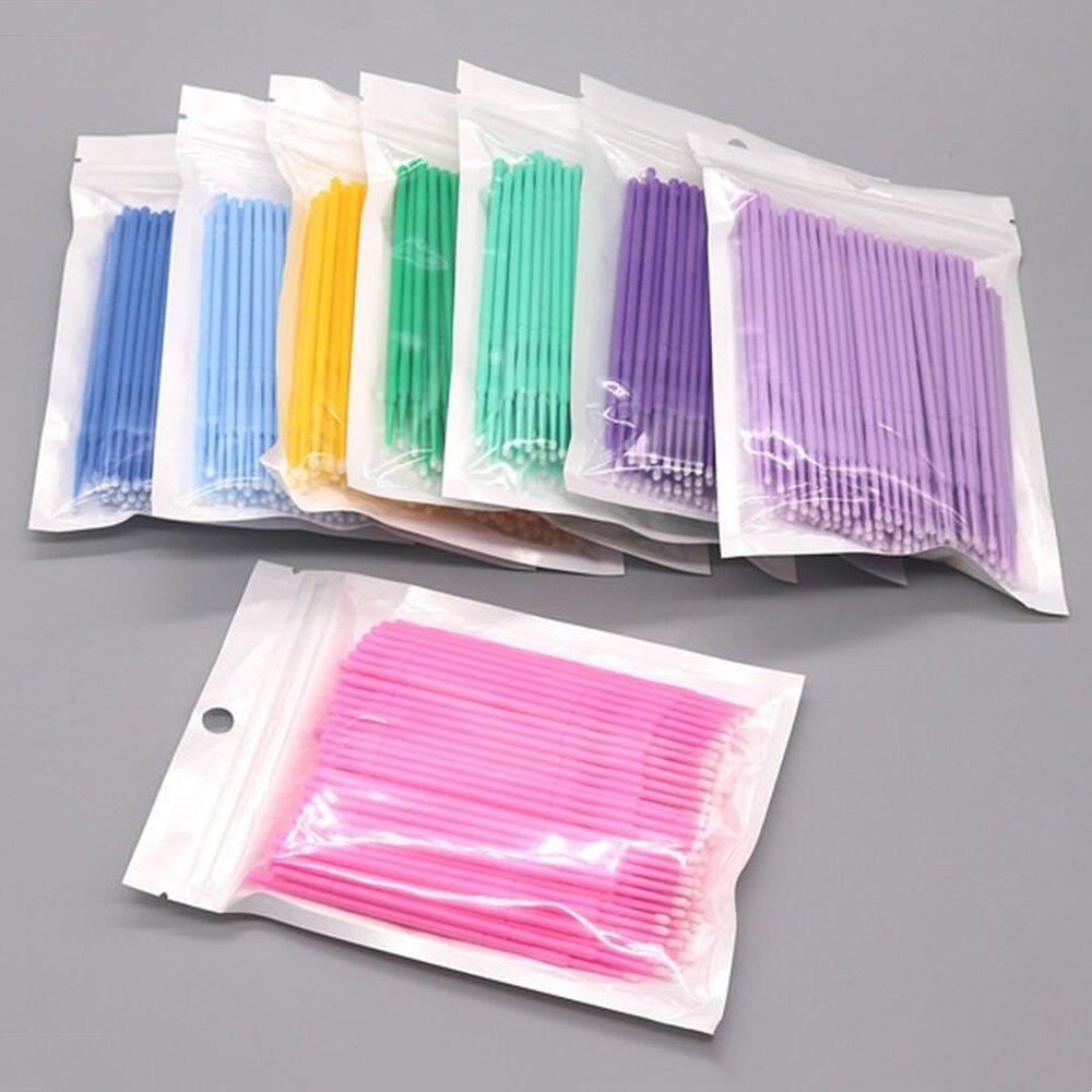 100pcs/lot Micro Brushes Make  - đánh giá và giá Eyelash Extension With Glue