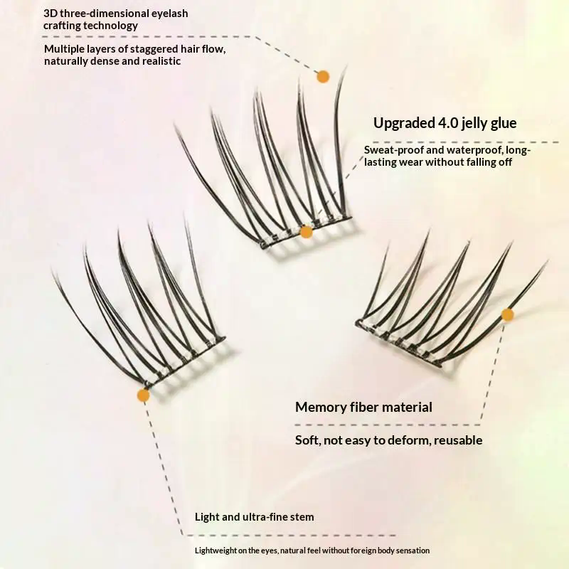 7 Rows Self-Adhesive Eyelashes - đánh giá và giá Eyelash Extension With Glue