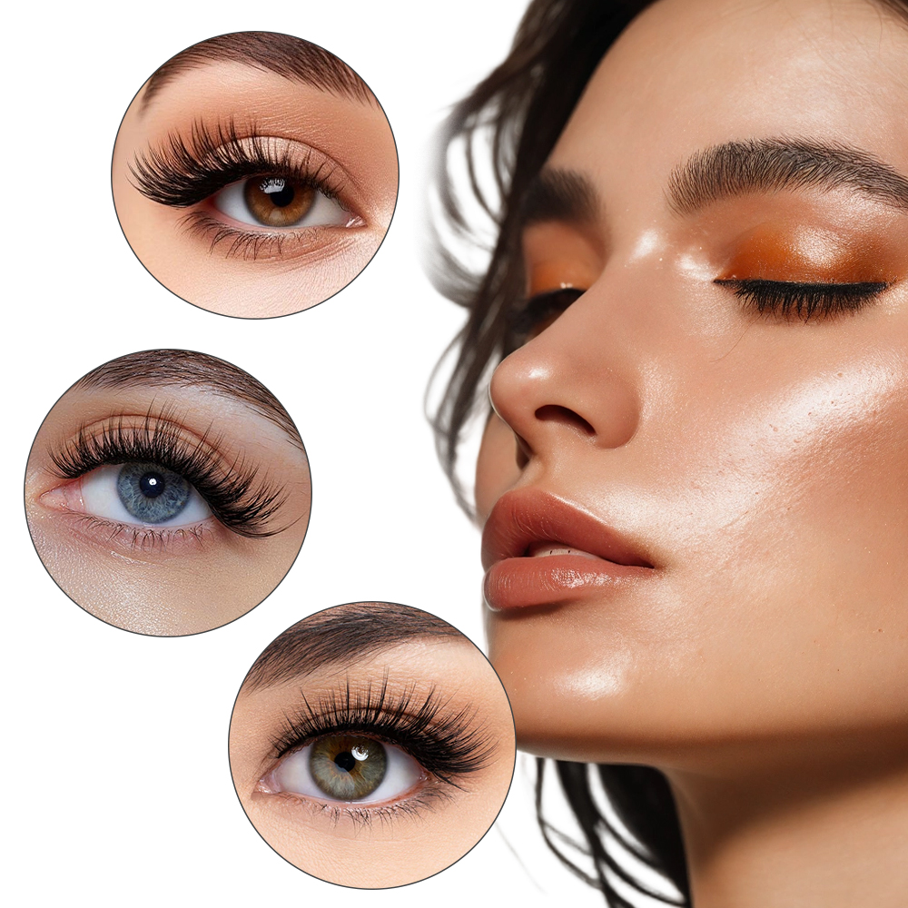 50PCS Rainbow Crystal Eyelash  - đánh giá và giá Eyelash Extension London