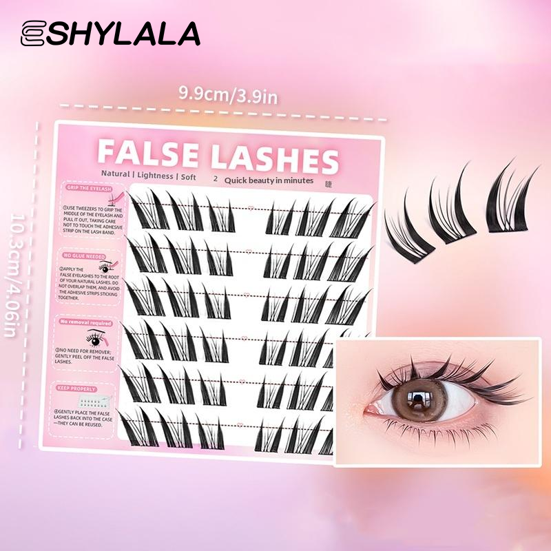 Dense False Eyelashes 6 Rows N - đánh giá và giá Eyelash Extension With Glue
