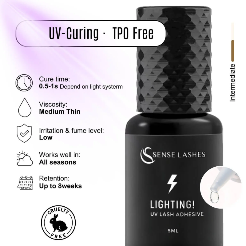 5ml UV Lash Glue for Eyelash E - đánh giá và giá Eyelash Extension Uv