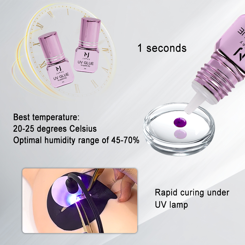 JOMAY 3 bottles Fast Drying UV - đánh giá và giá Eyelash Extension Uv