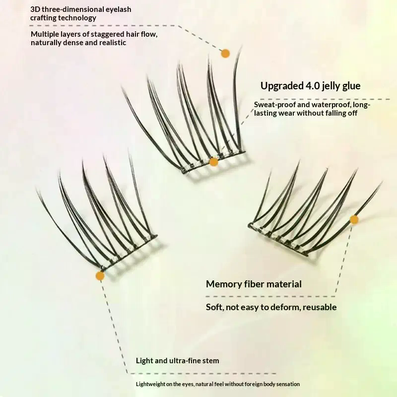 7 Rows Self-Adhesive Eyelashes - đánh giá và giá Eyelash Extension With Glue