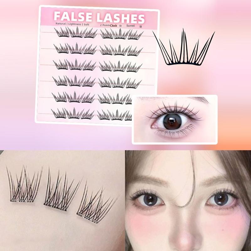 6 Rows Dense Natural False Eye - đánh giá và giá Eyelash Extension With Glue