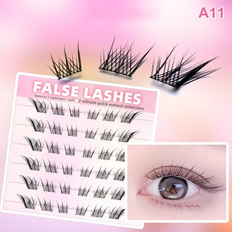 6 Rows Dense Natural False Eye - đánh giá và giá Eyelash Extension With Glue