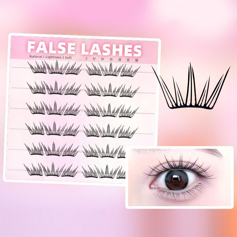 6 Rows Dense Natural False Eye - đánh giá và giá Eyelash Extension With Glue